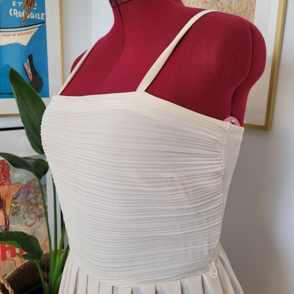 VINTAGE Women’s Sheer White Dress Size M - Picture 7 of 7